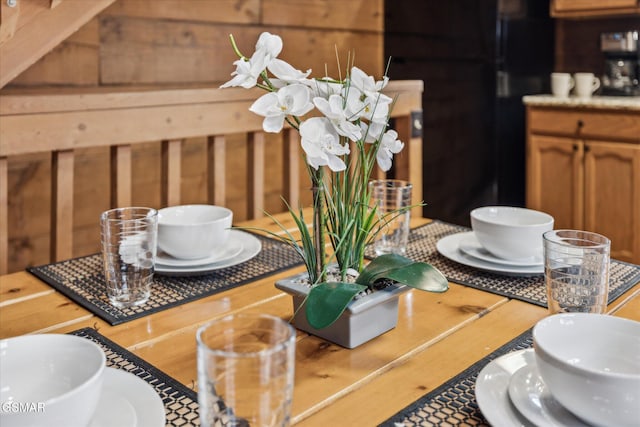 dining space featuring wood finished floors