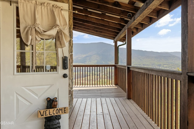 2851 Indigo Ln, Sevierville, TN 37862 - wooden deck featuring a mountain view