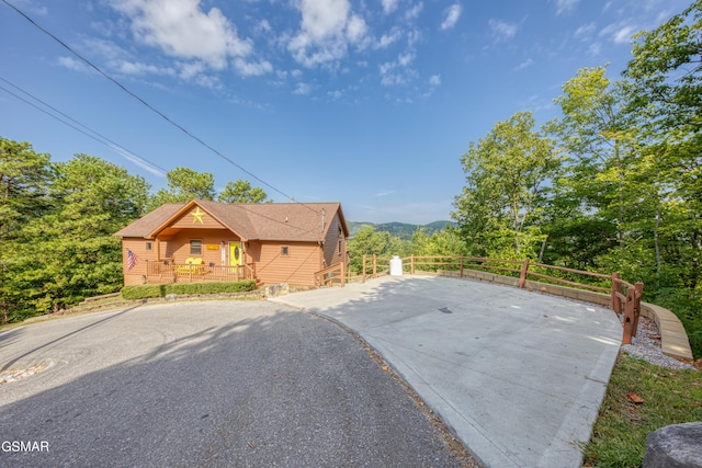 view of front of property with fence