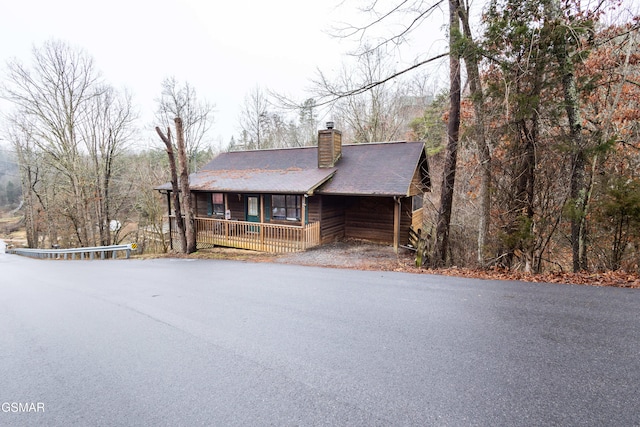 view of front of house with covered porch