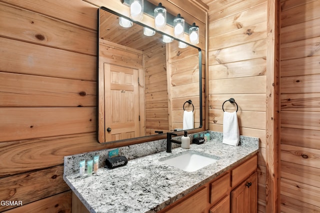 1723 Summit View Way, Sevierville, TN 37862 - bathroom with wood walls and vanity