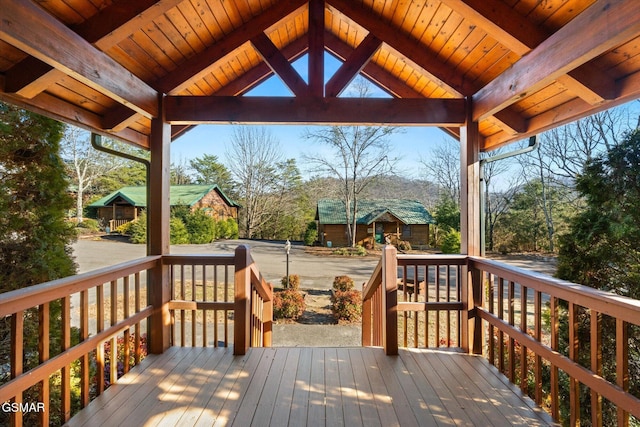 view of wooden terrace