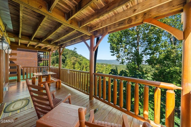 view of wooden terrace