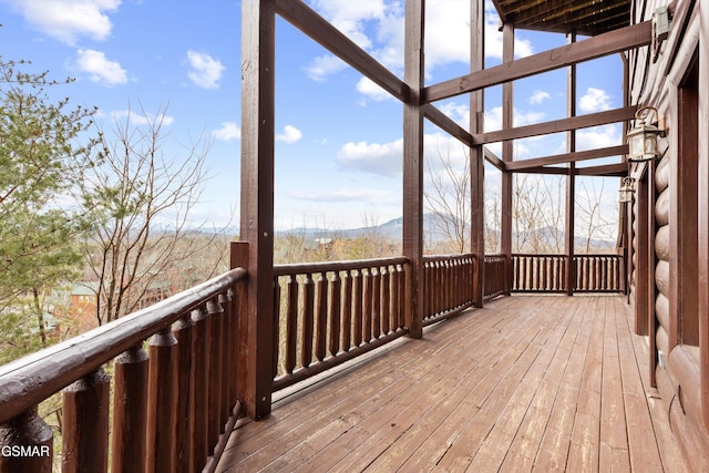 view of wooden terrace