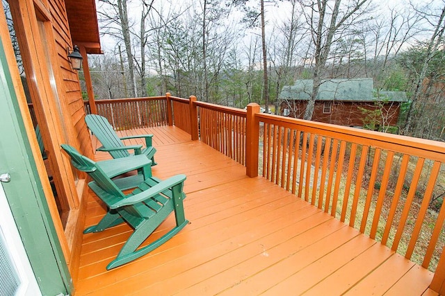 view of wooden deck