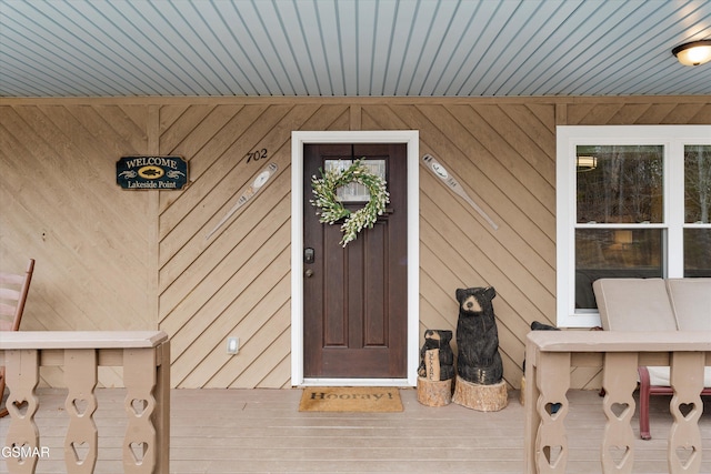 view of doorway to property