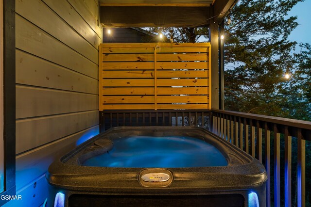 2125 Eagle Feather Dr, Sevierville, TN 37876 - wooden deck with a hot tub