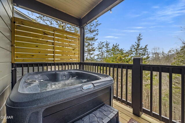 2125 Eagle Feather Dr, Sevierville, TN 37876 - deck featuring a hot tub