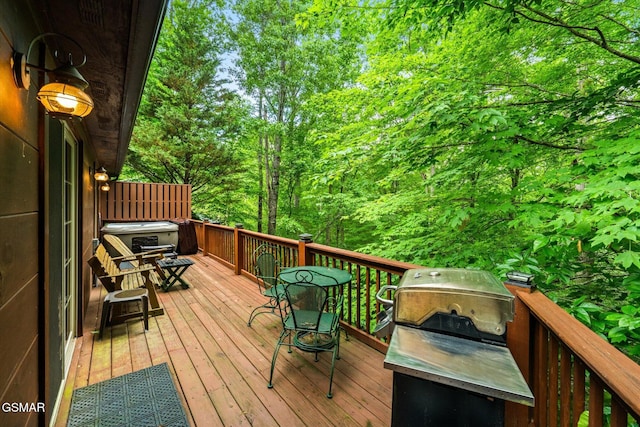 380 Laurel Rd, Townsend, TN 37882 - wooden terrace featuring area for grilling
