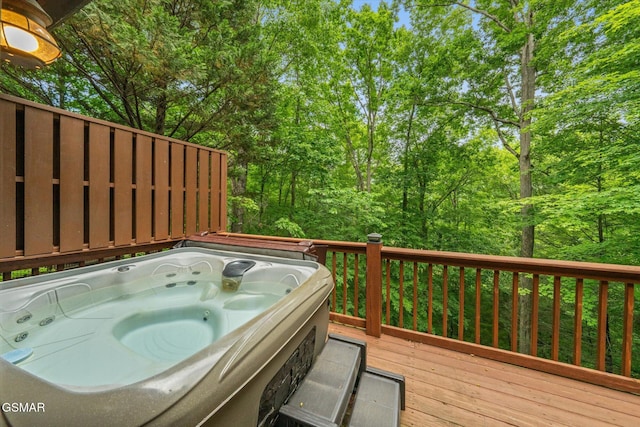 380 Laurel Rd, Townsend, TN 37882 - deck featuring a hot tub