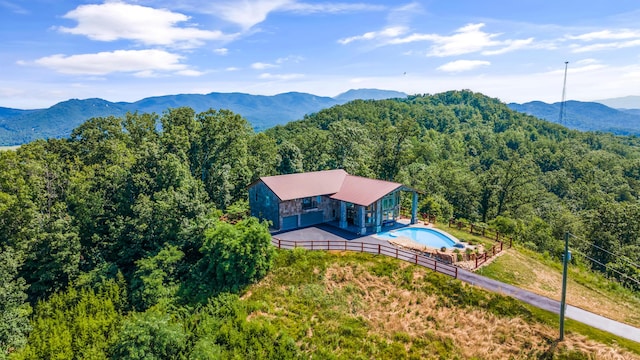 3661 Richardson Cove Rd, Sevierville, TN 37876 - bird's eye view featuring a mountain view