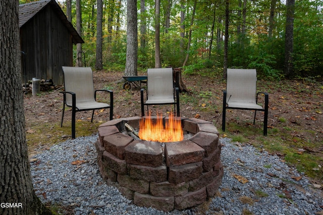 2069 Little Creek Way, Sevierville, TN 37862 - view of patio featuring an outdoor fire pit
