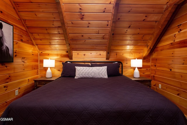 2069 Little Creek Way, Sevierville, TN 37862 - bedroom featuring wooden ceiling and wooden walls