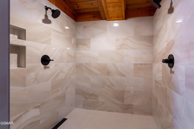 2069 Little Creek Way, Sevierville, TN 37862 - full bath featuring wooden ceiling and tiled shower