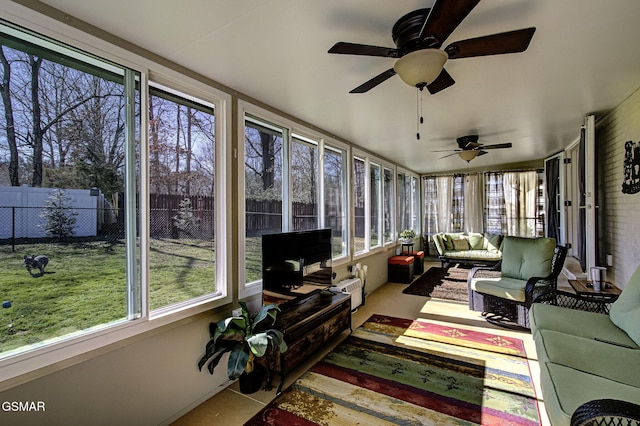 view of sunroom