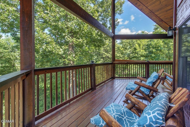 view of wooden terrace