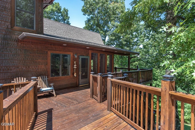 view of wooden terrace