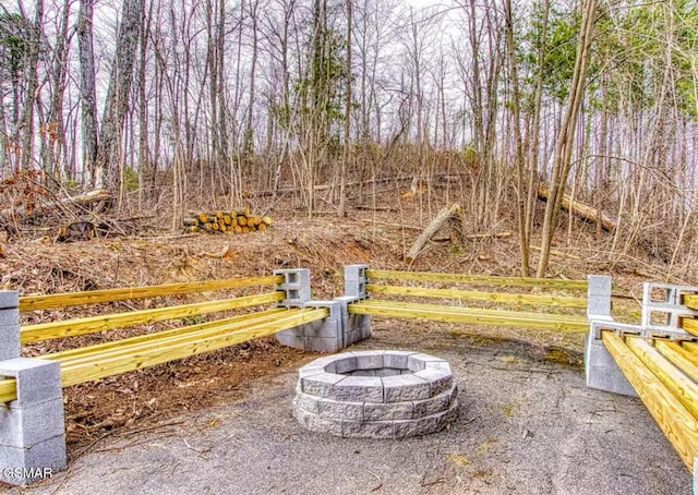 929 Smoky Ct, Gatlinburg, TN 37738 - view of patio / terrace featuring an outdoor fire pit