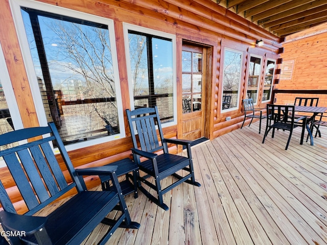 view of wooden terrace