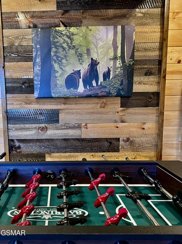 details with wood walls