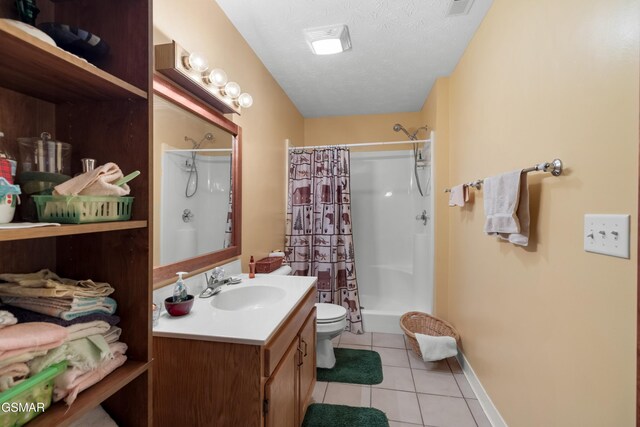 1878 Omaha Rd, Del Rio, TN 37727 - full bath featuring a shower with curtain, tile patterned floors, vanity, toilet, and baseboards