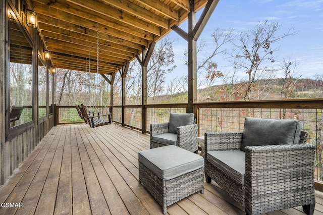 view of wooden terrace