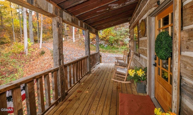 view of wooden terrace