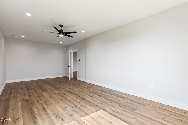 206 Eagle View Dr, Dandridge, TN 37725 - unfurnished room featuring recessed lighting, wood finished floors, and a ceiling fan