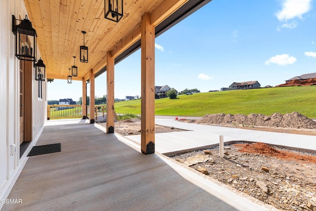 206 Eagle View Dr, Dandridge, TN 37725 - covered porch with a lawn