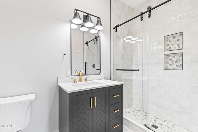 206 Eagle View Dr, Dandridge, TN 37725 - bathroom featuring vanity and a shower stall