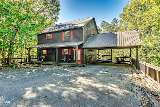 front of property with a porch