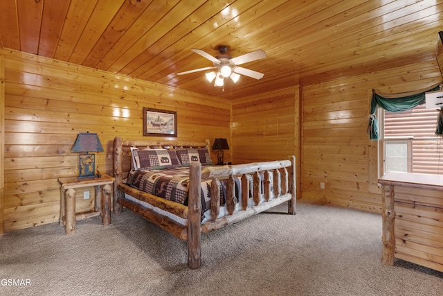 2326 Top Of The World Dr, Sevierville, TN 37876 - carpeted bedroom with wood ceiling and wood walls