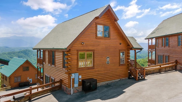 2326 Top Of The World Dr, Sevierville, TN 37876 - rear view of property with a mountain view and log exterior