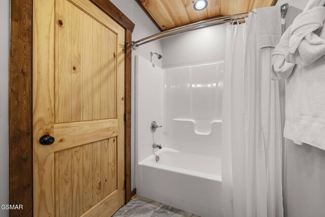 full bathroom with shower / tub combo