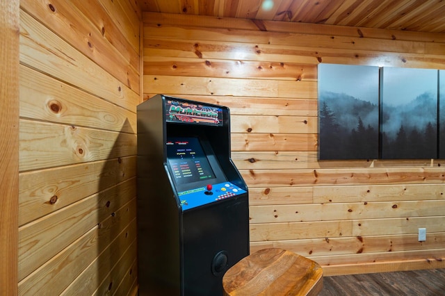 interior space featuring wood finished floors