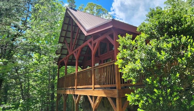 1926 Bird Hill Rd, Sevierville, TN 37876 - back of property with metal roof and a deck