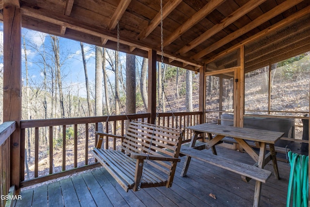 view of sunroom / solarium