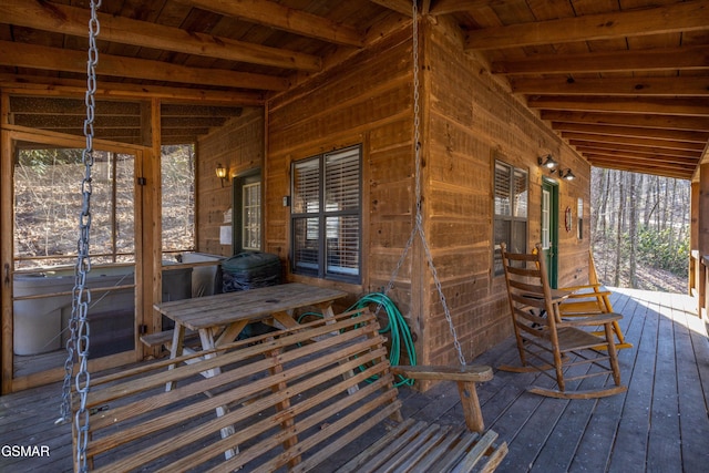 view of wooden deck