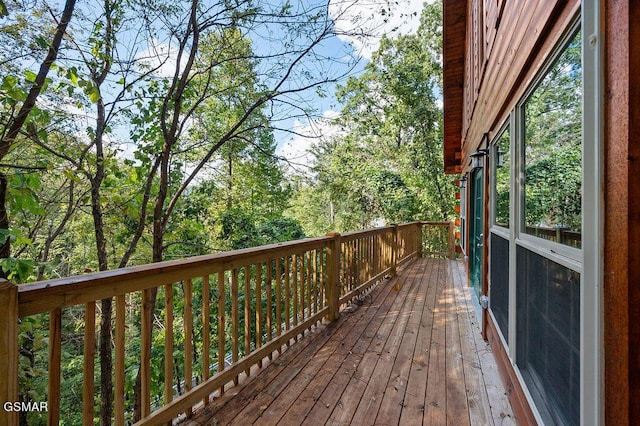 view of wooden deck