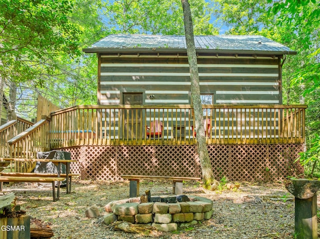 1918 Charles Lewis Way, Sevierville, TN 37876 - view of outbuilding featuring an outdoor fire pit