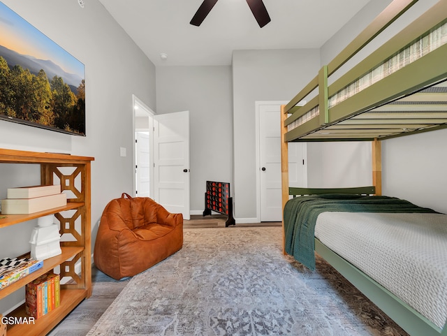 3141 Teaster Ln Unit 1, Pigeon Forge, TN 37863 - bedroom with wood finished floors and ceiling fan
