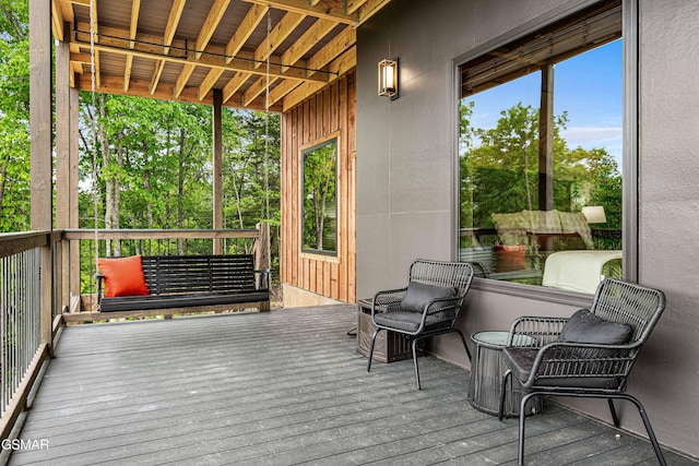 4408 Stackstone Rd, Sevierville, TN 37862 - deck featuring view of wooded area
