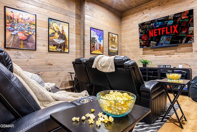4408 Stackstone Rd, Sevierville, TN 37862 - living area featuring wooden walls, wood finished floors, and wood ceiling