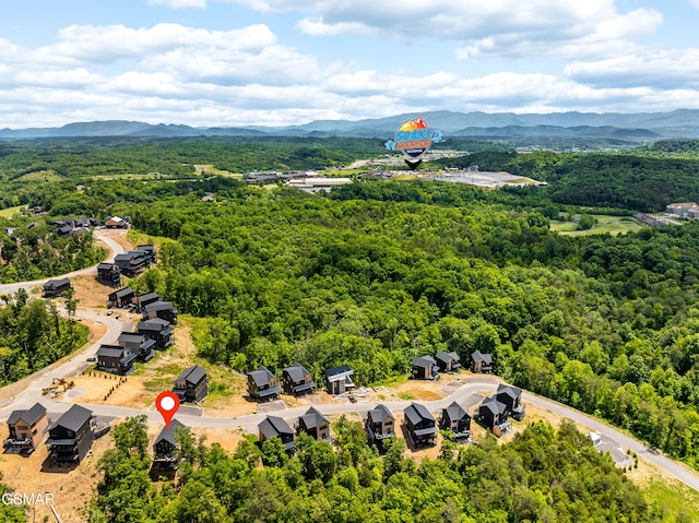 1163 Reedmont Way, Sevierville, TN 37876 - drone / aerial view of a heavily wooded area and a mountainous background