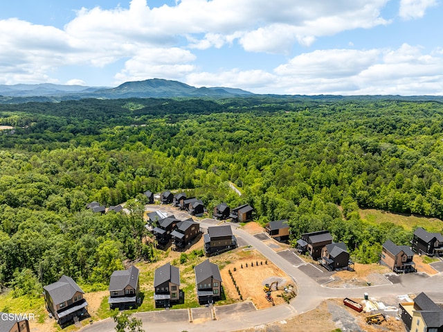 1163 Reedmont Way, Sevierville, TN 37876 - aerial perspective of suburban area with a forest and a mountainous background