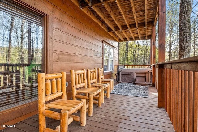 view of wooden deck