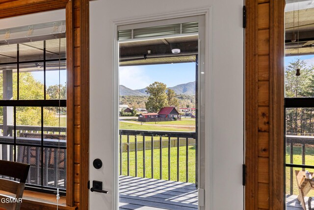 3225 Laurelwood Ave, Sevierville, TN 37862 - doorway to outside featuring a mountain view