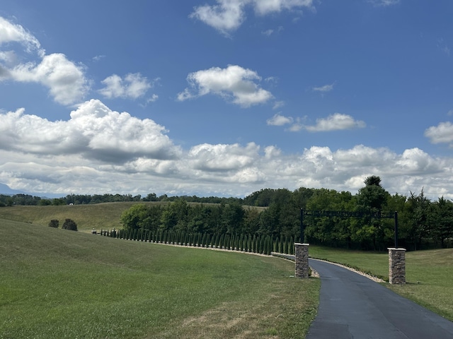 view of road featuring a rural view