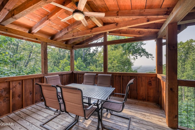 809 Pinecrest Way, Sevierville, TN 37862 - wooden terrace with ceiling fan
