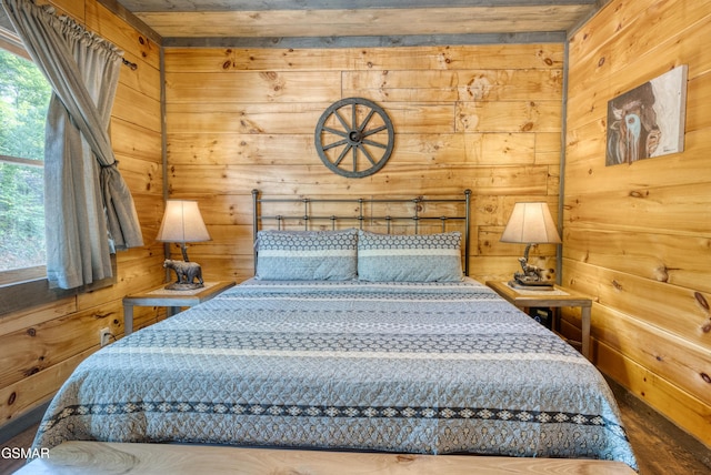 809 Pinecrest Way, Sevierville, TN 37862 - bedroom with wooden walls and wood finished floors